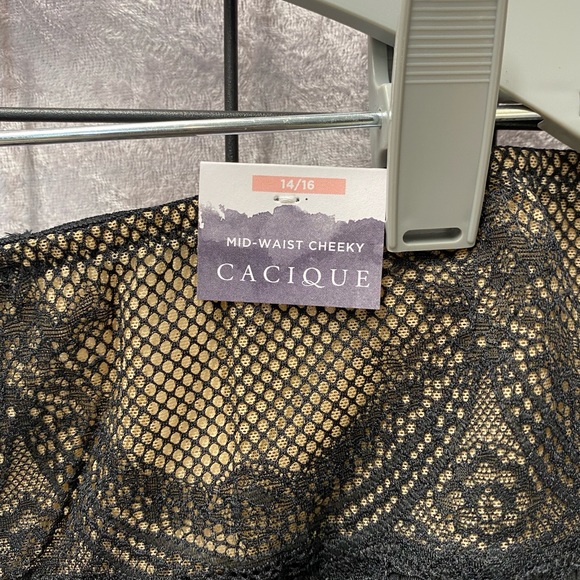 NWT Cacique mid waist cheeky black panty - Picture 3 of 6
